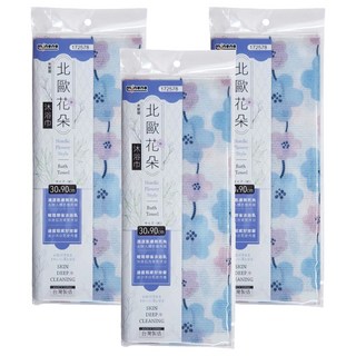 米諾諾 北歐沐浴巾, 北歐花朵, 3條, 1組