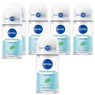 NIVEA 妮維雅 止汗爽身乳液 清新舒涼, 50ml, 6件