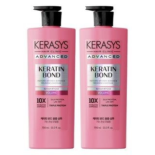 KERASYS 高級角蛋白豐盈洗髮精, 2瓶, 750ml