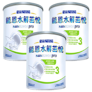 Nestle 雀巢 NAN 能恩 水解茁悅 3號部分水解蛋白 幼兒營養成長配方奶粉 1~3歲, 800g, 3罐