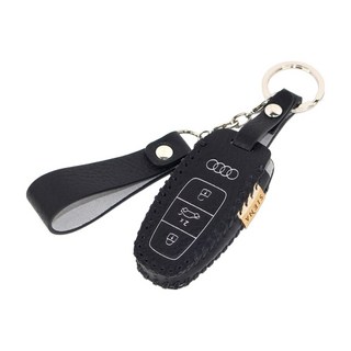Osiena 豪華奧迪 C型 A6/A7/A8/Q7 智能鑰匙包, 單一商品, 黑色