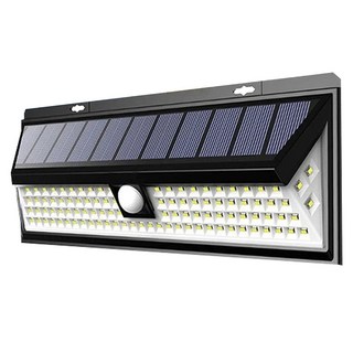 WIDE VIEW 118LED太陽能雷達遙控感應燈 W118 戶外防水感應, 黑色, 1個