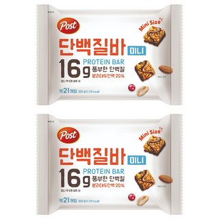 Post 迷你蛋白棒 21包入, 2袋, 231g