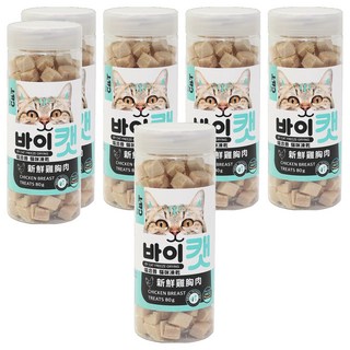 by CAT 喵洽普 貓咪凍乾零食, 新鮮雞胸肉, 80g, 6罐