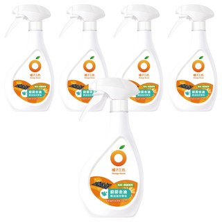 橘子工坊 天然廚房爐具專用清潔劑 橘油清潔 無香精 泡泡/噴霧兩用 適用瓦斯爐/微波爐/烤爐/電鍋 480mL, 5瓶