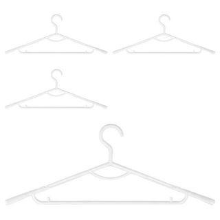 XIS 艾克思 典藏護肩伸縮塑膠衣架 4入組 聚丙烯(PP)材質 尺寸約42x21.8公分, 1組
