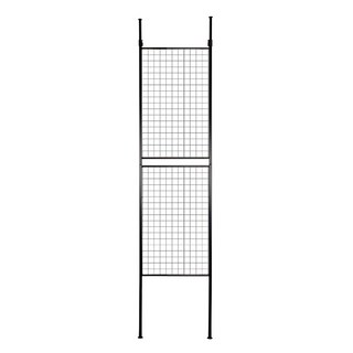 AMOS 頂天立地網片置物架 TAW016BK 黑色 可調高度 收納架, 65 x 2.5 x 215~330cm