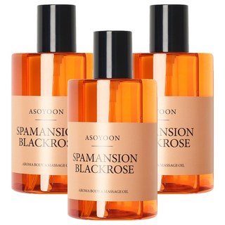 아소윤 스파맨션 바디 마사지 오일 블랙로즈, 3개, 400ml