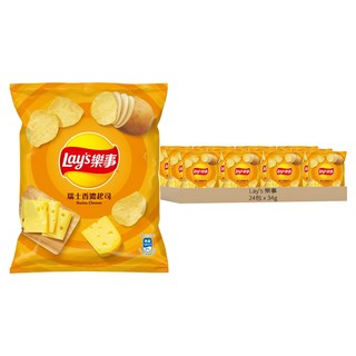 Lay's 樂事 洋芋片 瑞士香濃起司, 34g, 24包