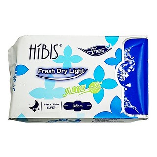 HiBIS 木槿花 貼身衛生棉 夜用加長35cm, 7片, 1包