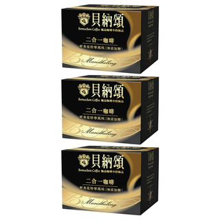 貝納頌 二合一曼特寧 無糖, 13g, 25包, 3盒