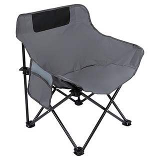 折疊月亮椅 灰色 成人款 輕巧便攜 露營椅, 1入