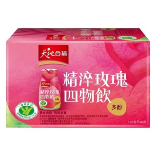 天地合補 精淬玫瑰四物飲 多酚配方, 120ml, 6瓶, 1盒