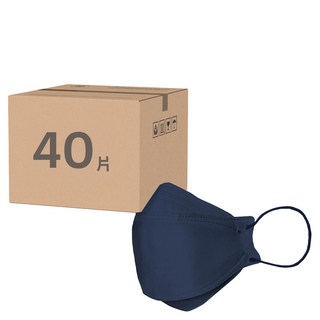 Finetech 釩泰 醫用魚型口罩, 藏青, 20片, 2盒