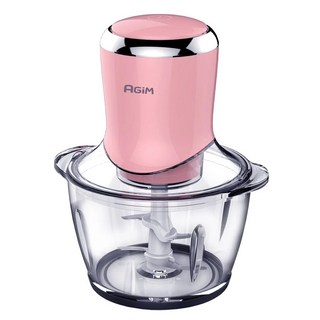 AGiM 法國阿基姆 多功能食物料理機 AM-101, 1.2公升 加厚玻璃碗, 420不鏽鋼刀片, S型立體刀片, 2500轉/分鐘, 185 x 158 x 238cm, 粉色, 1個