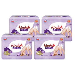kindoh 全天乾爽黏貼型尿布, 第5階段, 112片