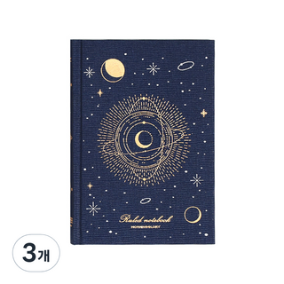 morning glory 7000手寫魔法訂單本有線筆記本, 海軍藍, 3個