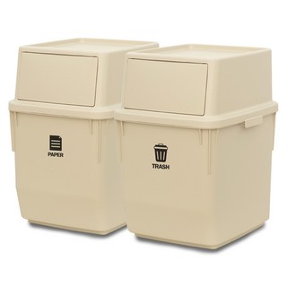lifist 彩色分類垃圾桶 2件組, 米色