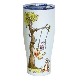 Disney 迪士尼 304不鏽鋼真空酷樂杯 維尼盪秋千, 900ml, 1個