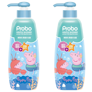 Probo 博寶兒 柔護沐浴露, 植物胺基酸配方, 溫和低敏不刺激, PCA保濕因子, 黑燕麥萃取與類神經醯胺, 500ml, 2瓶