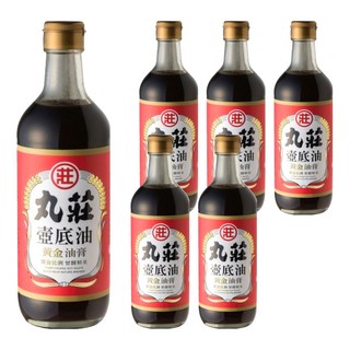 丸莊醬油 壺底油黃金油膏 不含防腐劑、味精、焦糖色素 天然釀造, 550g, 6瓶