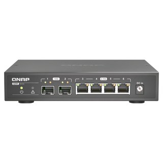 QNAP 威聯通 QSW-2104-2S 6埠 Multi-Gig 五速無網管型交換器, 10GbE及2.5GbE網路傳輸, 隨插即用, 1個