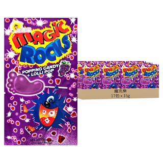 龐克樂 跳腳糖棒 葡萄口味 傳統零食, 15g, 17包