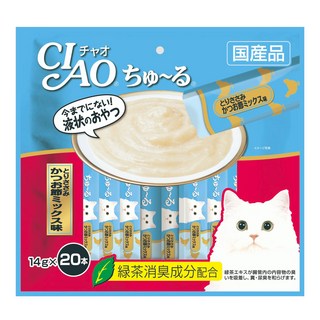 INABA CIAO 啾嚕 肉泥, 鰹魚 + 柴魚, 280g, 1袋