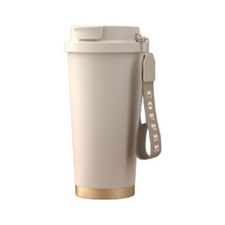 日式雙飲手提 316不鏽鋼咖啡杯, 9.2 x 18.2cm, 顏色隨機, 530ml, 1個