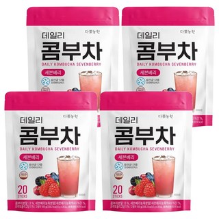 Danongwon 乳酸菌康普茶，口感清爽，健康碳酸，低糖低卡，適合上班隨身攜帶, 5g, 20包, 4袋