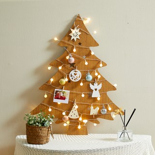 Houseens 聖誕木架組合牆樹全套, 4000號(金色), 高70cm x 底寬48cm