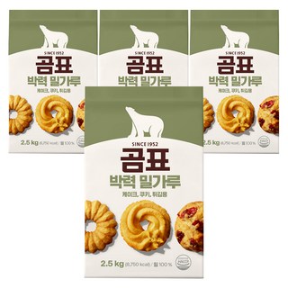 곰표 밀가루 박력, 2.5kg, 4개