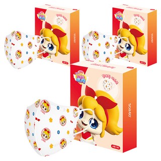 CHARMZONE 兒童用 奇妙萌可 第3季 加油핑 口罩 小型, 20張, 3個