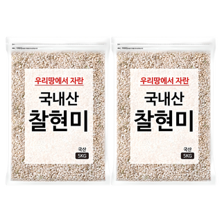 국내산 찰현미, 5kg, 2개