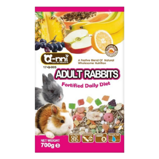 Q-nni 寵物兔水果大餐 全齡兔, 700g, 1袋