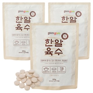 gomgom 鯷魚高湯錠, 180g, 3袋