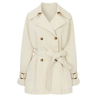 Paige Flynn 後鈕扣綁帶短版風衣 P4ACT003C