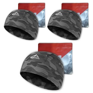 GOLOV.EJOy Itgom 自行車騎行安全帽內襯帽, 迷彩灰, 3個