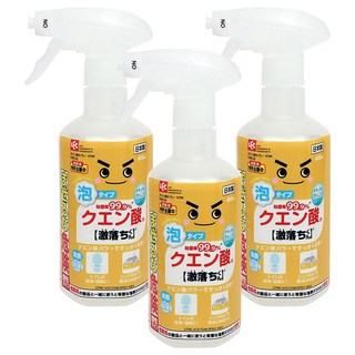 LEC 激落君 檸檬酸電解水泡沫噴霧清潔劑 清潔/除菌/消臭, 400ml, 3瓶