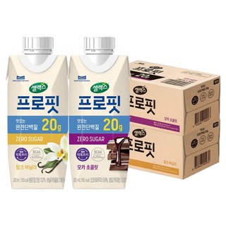 셀렉스 프로핏 프로틴 모카 초콜릿 250ml 18p + 밀크 바닐라 250ml 18p, 1세트