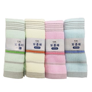 ONE&ONE 慶峯棉業 台製 石墨烯快乾毛巾 33 x 70cm, 顏色隨機, 4條