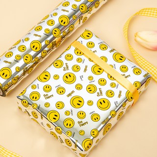 좋은기븐 해피스마일 메탈롤 포장지, 실버, 1개