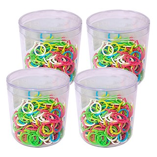 ABEL 力大牌 塑膠卡片環 1/2吋 彩色 200個, 12mm, 4罐