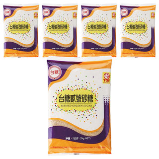 台糖 貳號砂糖, 2kg, 5包