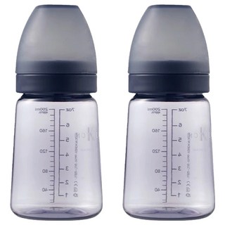 MOTHER-K 精粹極簡PPSU奶瓶 180ml 醫療級PPSU材質 橢圓瓶身, 夜幕藍, 2個