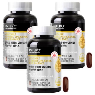 INTERO 亞麻籽油膠囊 90g, 3罐, 90顆