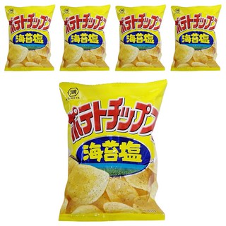 KOIKEYA 湖池屋 平切洋芋片-海苔鹽口味, V感厚切, 66g, 5包