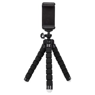 리브에잇 고프로 휴대폰 거치 문어발 삼각대, 블랙, 1개