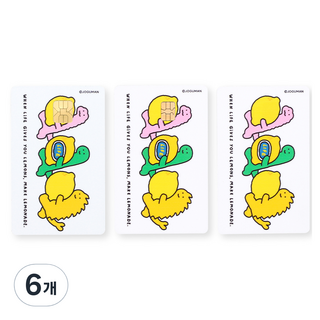 Joguman 可撕除卡片貼紙, 檸檬水, 6個