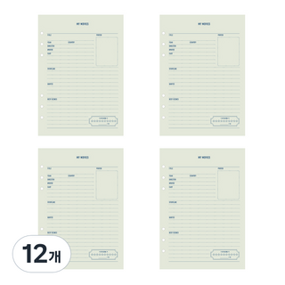 페이퍼리안 메이크 어 메모 6공 내지 영화기록, 16매, 12개